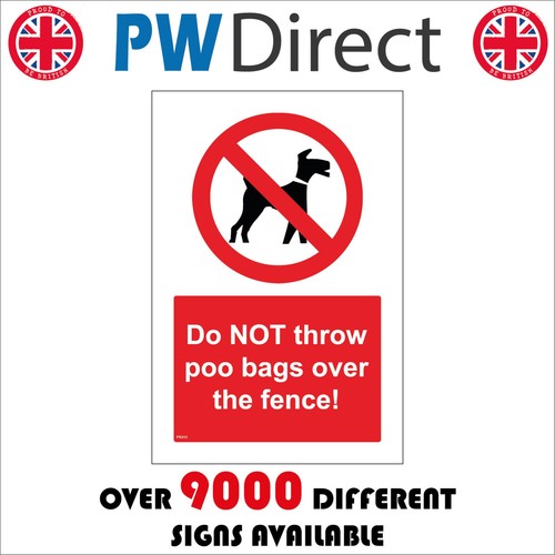 Sign not throw - sign, bags