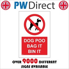 SIGN Dog Poo Bag It Bin It