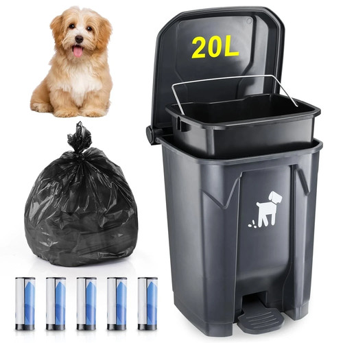 20l dog poop trash - can, with