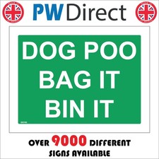SIGN Dog Poo Bag It Bin It