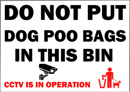 Not put dog poo bags - put,