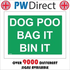 SIGN Dog Poo Bag It Bin It
