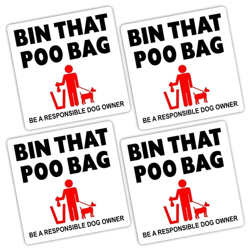 Stickers bin that poo bag - x,