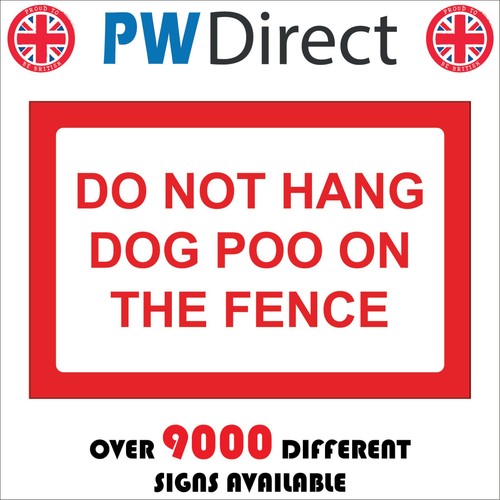 Sign not hang - sign, poo